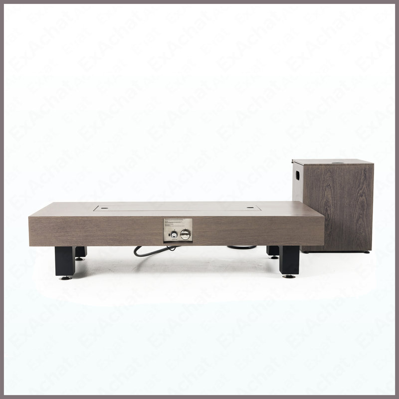 Table de foyer rectangulaire au propane en acier 40000 BTU pour la cour extérieure