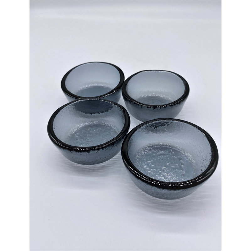 Small Sauce Bowls, Transparent Grey