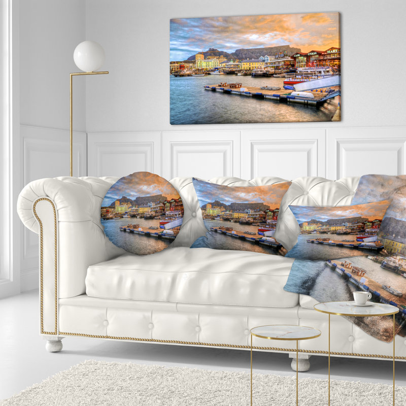Coussin décoratif Cape Town Waterfront at Sunset