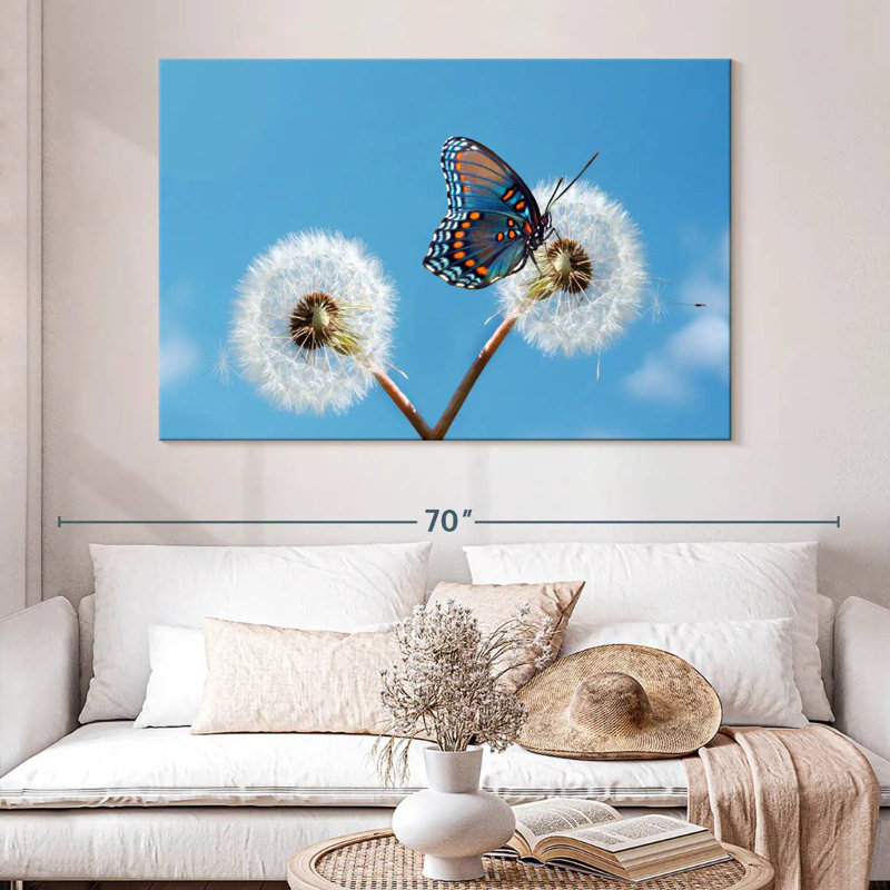 Brampt Butterfly On Dandelion, 34'' H x 51'' W