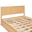 Lit plateforme en bois avec espace de rangement inférieur et 2 tiroirs - stable, couleur naturelle, meubles de chambre à coucher-125888474