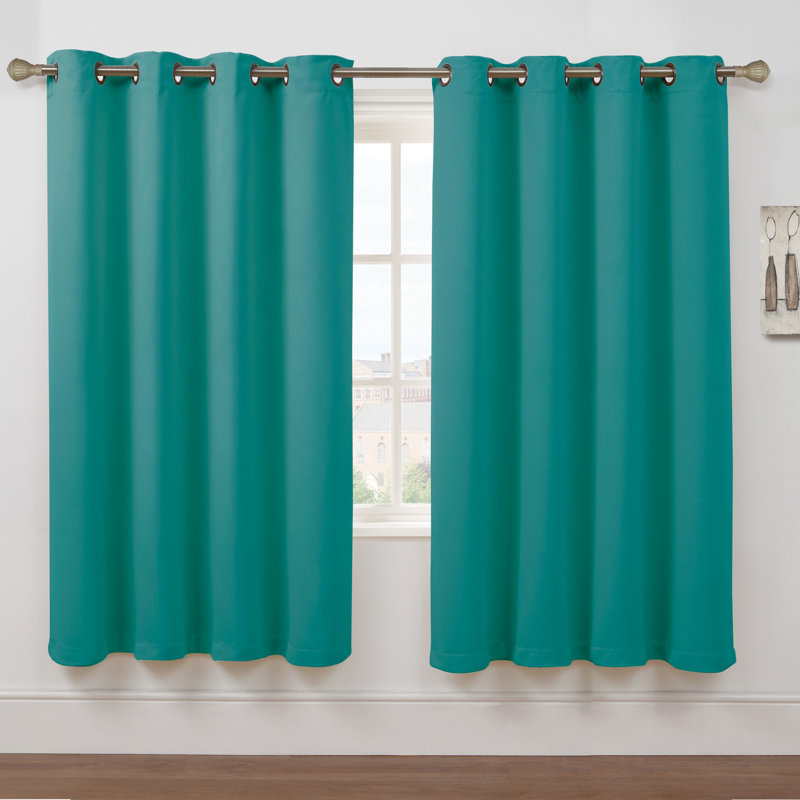 Rideau occultant Neil, L 52 po x L 63 po, Turquoise