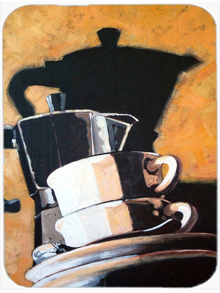 Planche à découper en verre café de caroline trésors ii