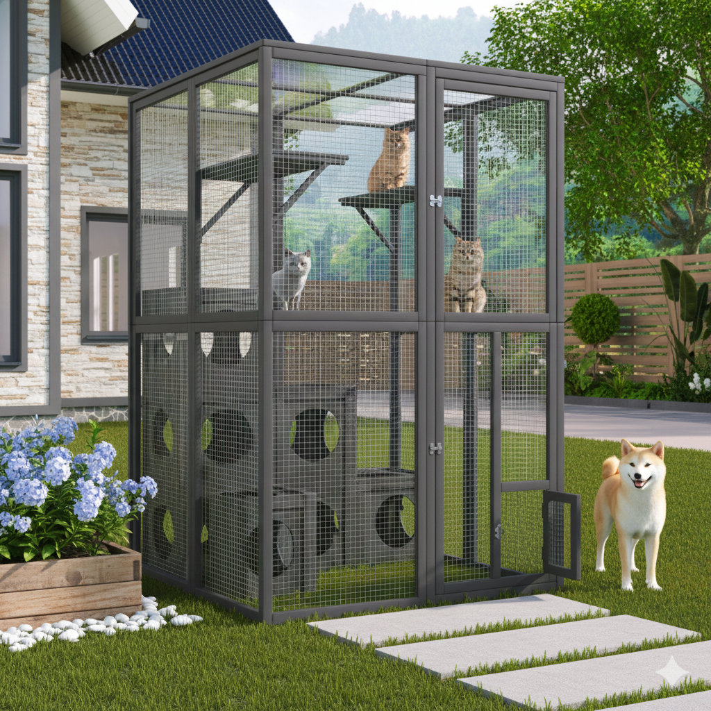 Deben Racks Cat Tucker Murphy Pet™ Catio Outdoor Cat Enclosure With Double Enter Doors ...