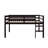 Full-Sized Bed Frame, Short Rubberwood  Loft Bed With Steps-555247299