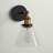 Mekhail 1 - Light Glass Shade Dimmable Classic Armed Wall Sconce-1189202101