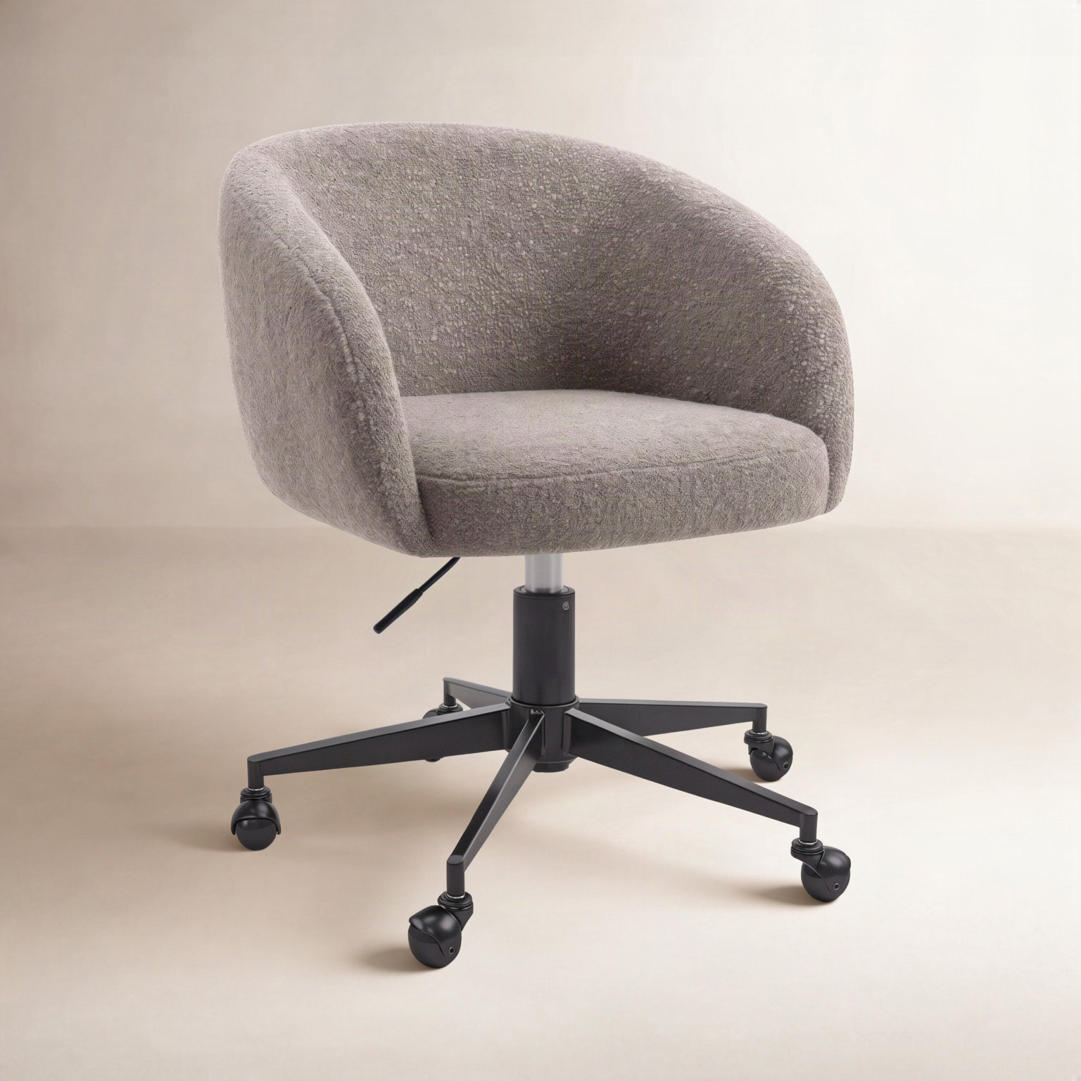 Bouclé Office Chair, Tan