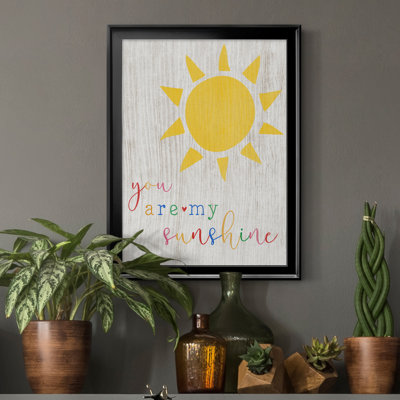 «You are my sunshine», art textuel sur toile