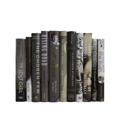 Livres décoratifs - Ensemble de livres pour jaquette cappuccino - 1 pied de livres bruns