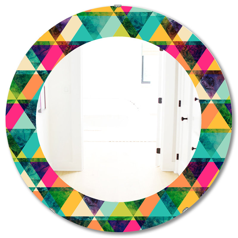 Miroir mural Triangular Colourfields 5, H 31,5 po x l po