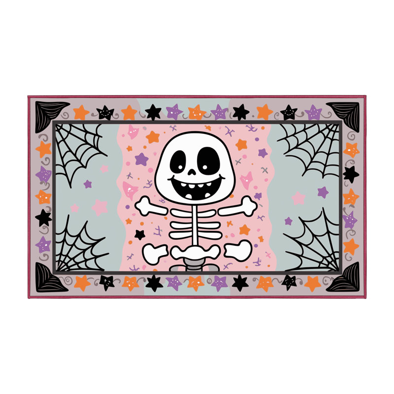Tapis de vacances d'Halloween The Holiday Aisle®, Rectangle 4pi x 6 pi