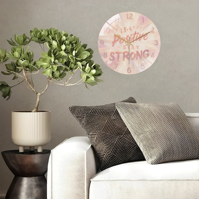 Horloge murale en verre 12 po