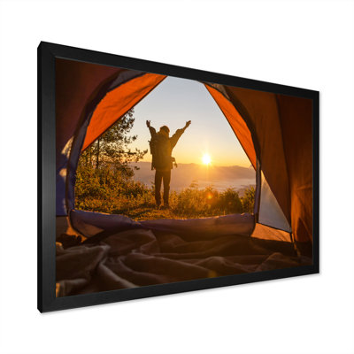 " Hiking Camp At Sunset "