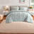 -Piece Queen Bedding Sets, Green Polyester Microfiber Modern Bedroom Set