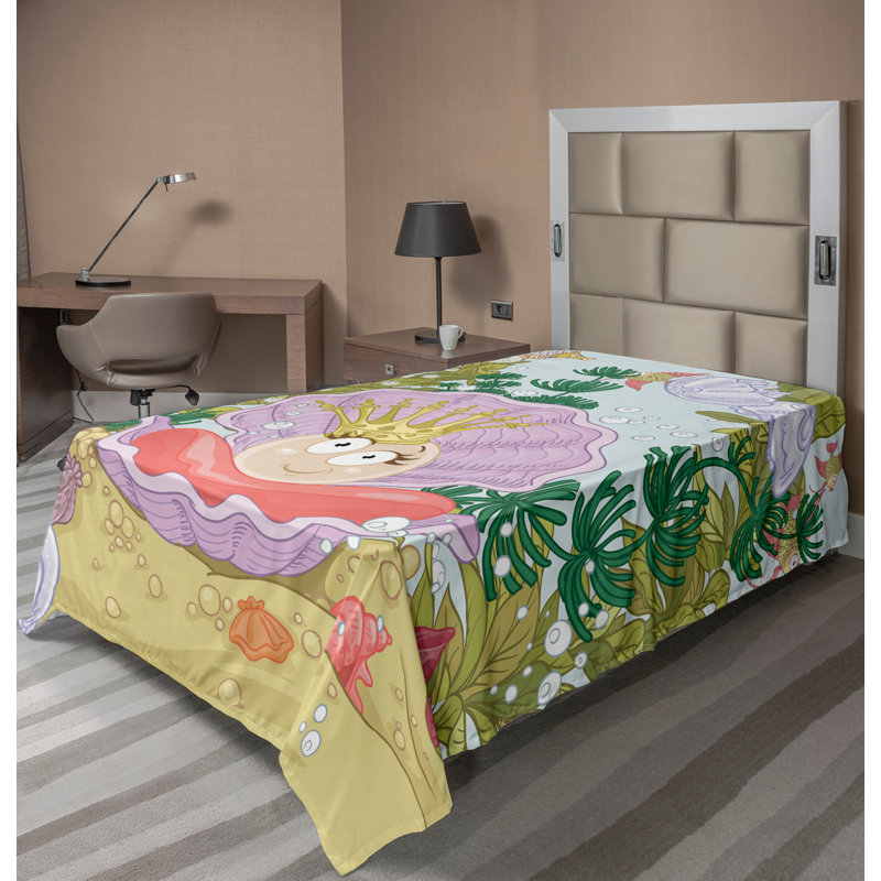 Multicolore Ambesonne, Drap plat pour lit simple