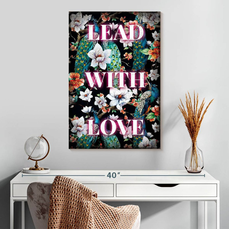 Tergel Lead With Love Typography, 30" H x 20" W