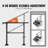 VEVOR Outdoor Hand Rails For Steps, 3Ft 3 Steps Carbon Steel Railing
