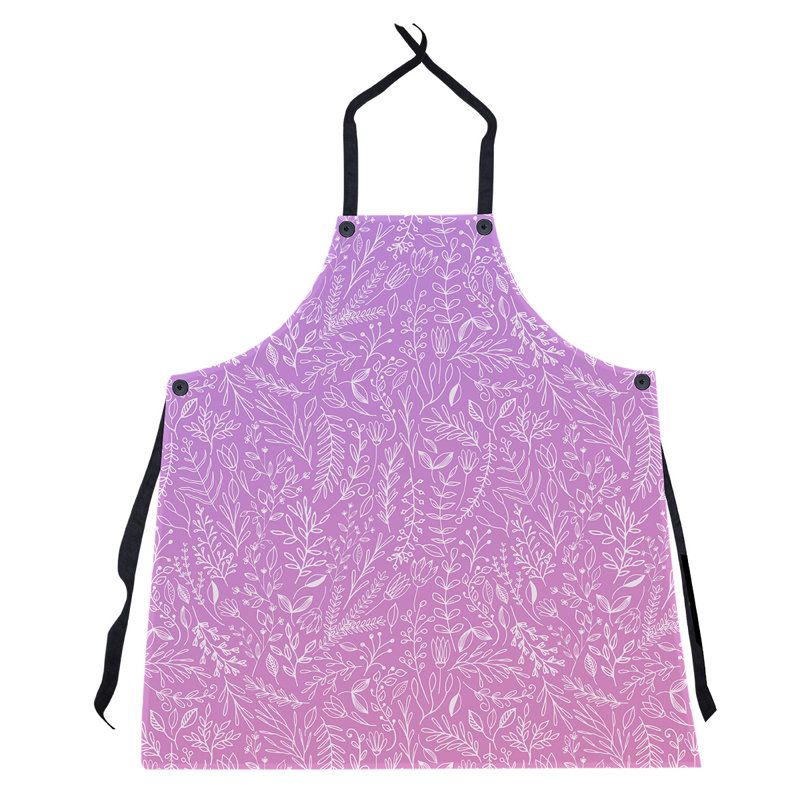 Tablier à motif floral ditsy, Mauve / Rose