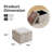 Cube Storage Ottoman,  Multi-Functional Footrest,Corduroy Grey-1988488523-1988488528