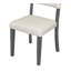 Ensemble de table de salle à manger 5 pièces avec pieds courbés et 4 chaises rembourrées pour la salle à manger-1214154186-1214154187