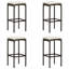 Tabouret de bar d'extérieur Vian, poly rotin, polyester-106426843-106426844-106426847