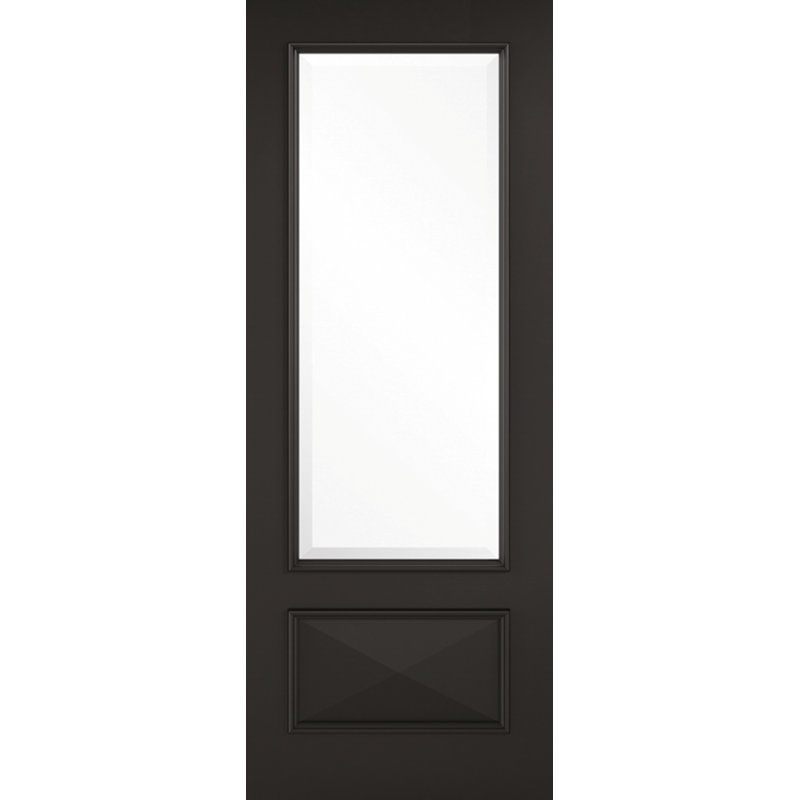 Knightsbridge Glazed Primed Black Internal Door, 68.6cm  x 198cm 