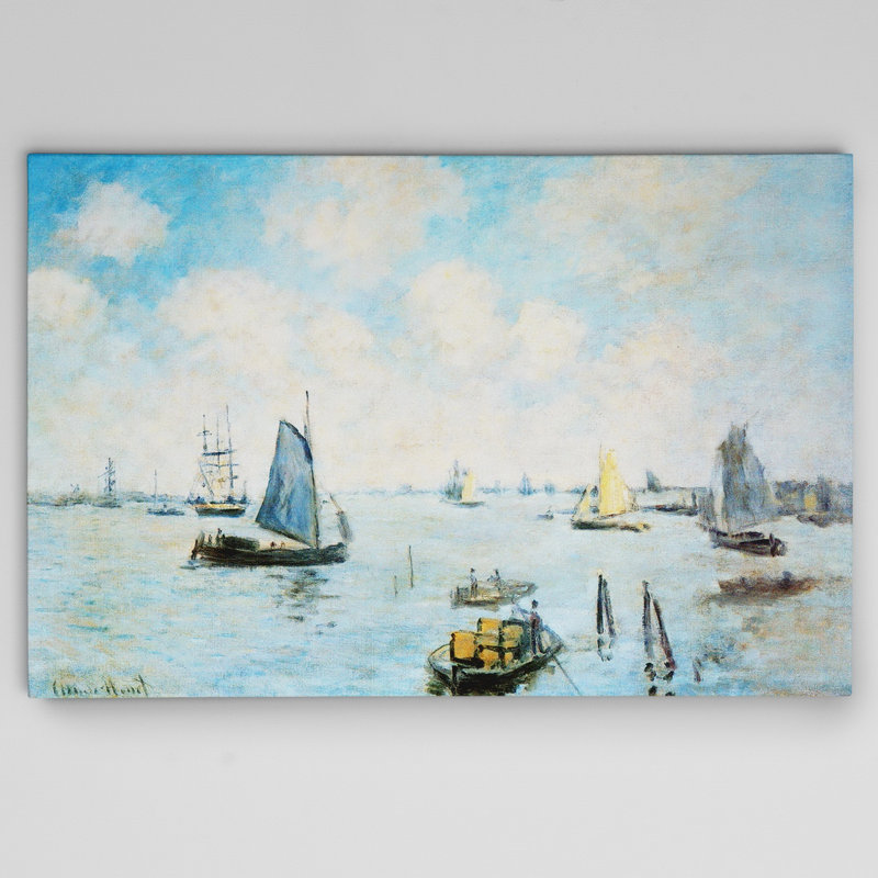 «Sea at Le Havre» par Claude Monet, reproduction d'art encadrée, H 18 po x l 27 po x P 1,5 po