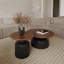 Table basse ronde en bois massif Wabi-sabi