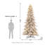 Sapin de Noël artificiel mince 11 pi avec 950 lumières blanches chaudes Herolinda