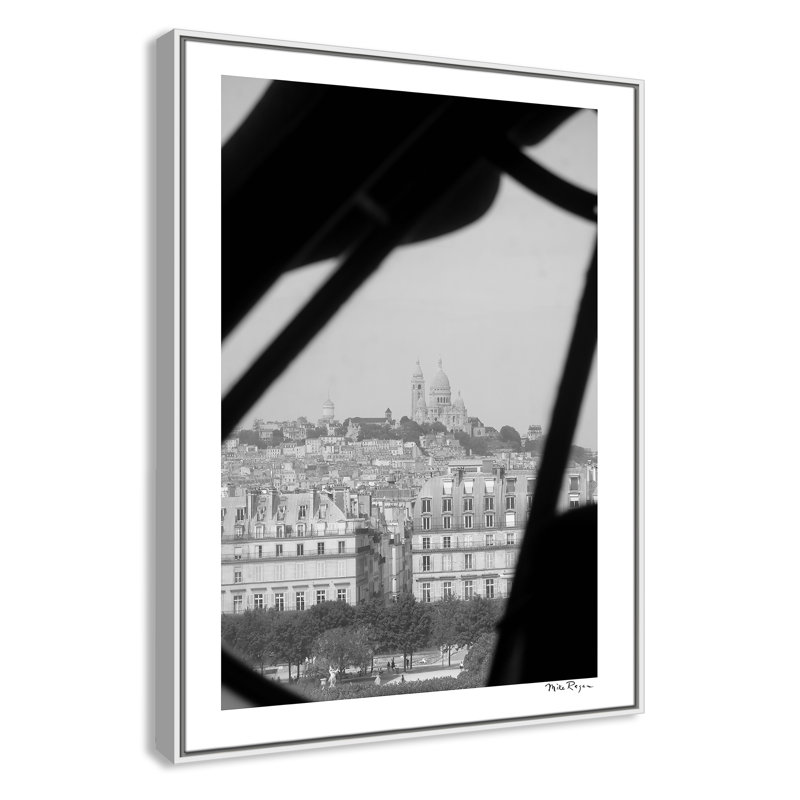 Sacré-Couer - reproduction de Paris par Mike Ragan, Toile encadrée flottée blanche, H 41,5 po x l 31,5 po x P 2 po