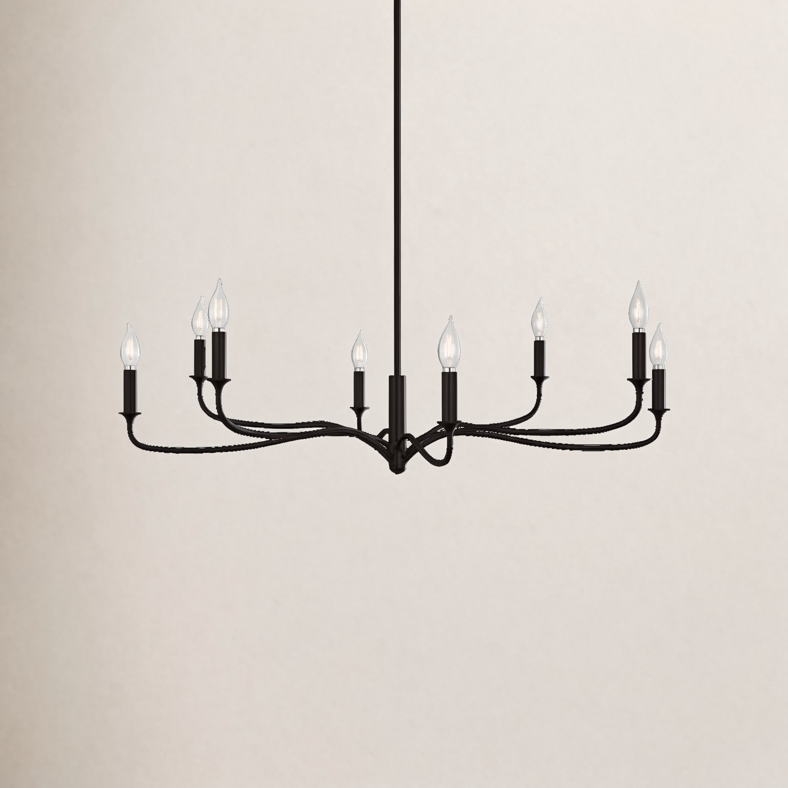 Wetherell Chandelier, 63" H x 42" W  x 42" D, Aged Iron, 8