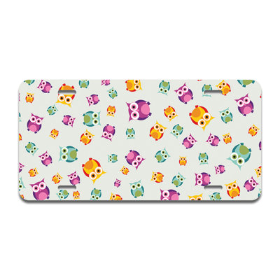 Owls Aluminum Licence Plate| Licence Plate 12" X 6"