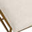 Uttermost Karleen Plush White Small Brass Bench