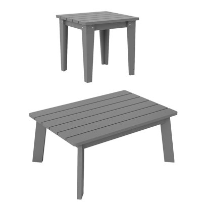 Table basse d'extérieur 2 pièces Hdpe