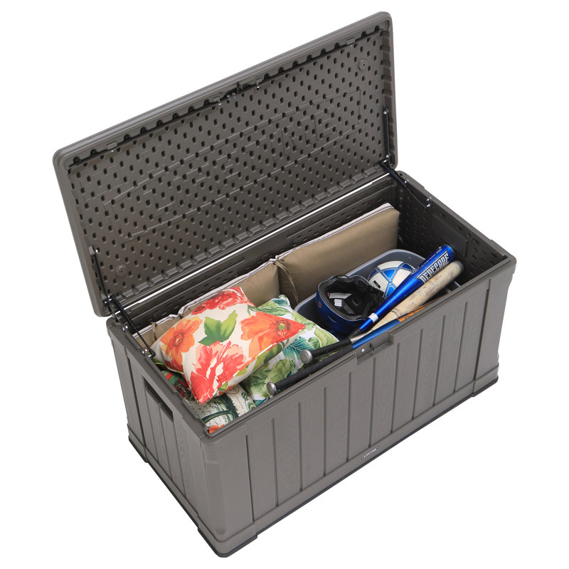 Heavy-Duty 435L Resin Storage Box, Roof Brown