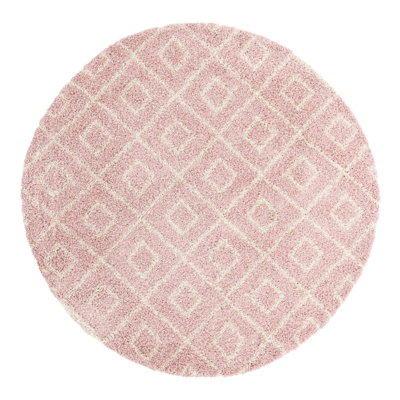 Geometric Indoor Rug, Round 7'10"