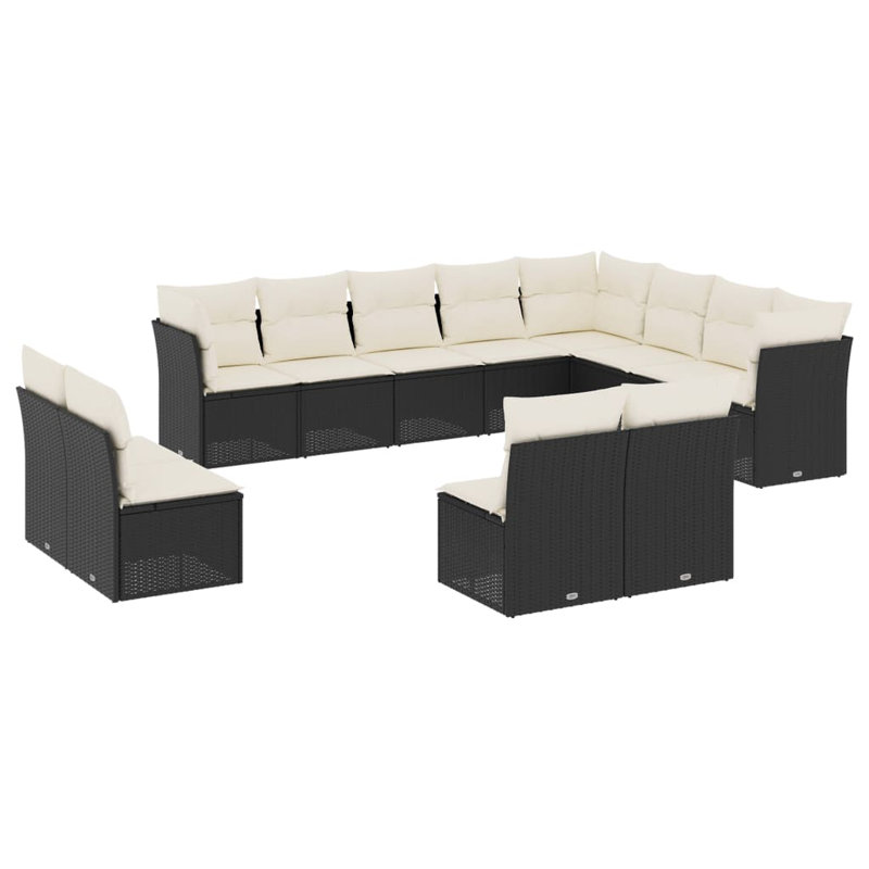 Ensemble de canapé modulaire d'extérieur en rotin PE