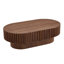 Table basse moderne, longueur de 43,70 po, panneau de fibres à densité moyenne et bois avec placage de bois, relief en bois massif, base robuste en panneau de fibres à densité moyenne, assemblage facile, multifonctionnel-1177602889