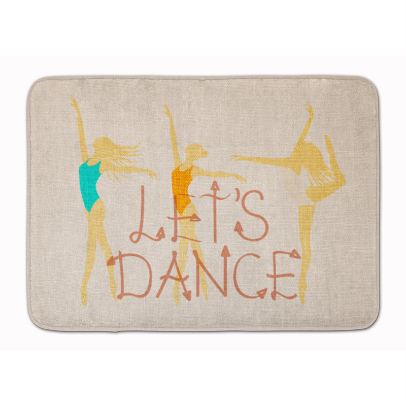 Tapis pour salle de bain en mousse à mémoire de forme en forme de mousse let the danse