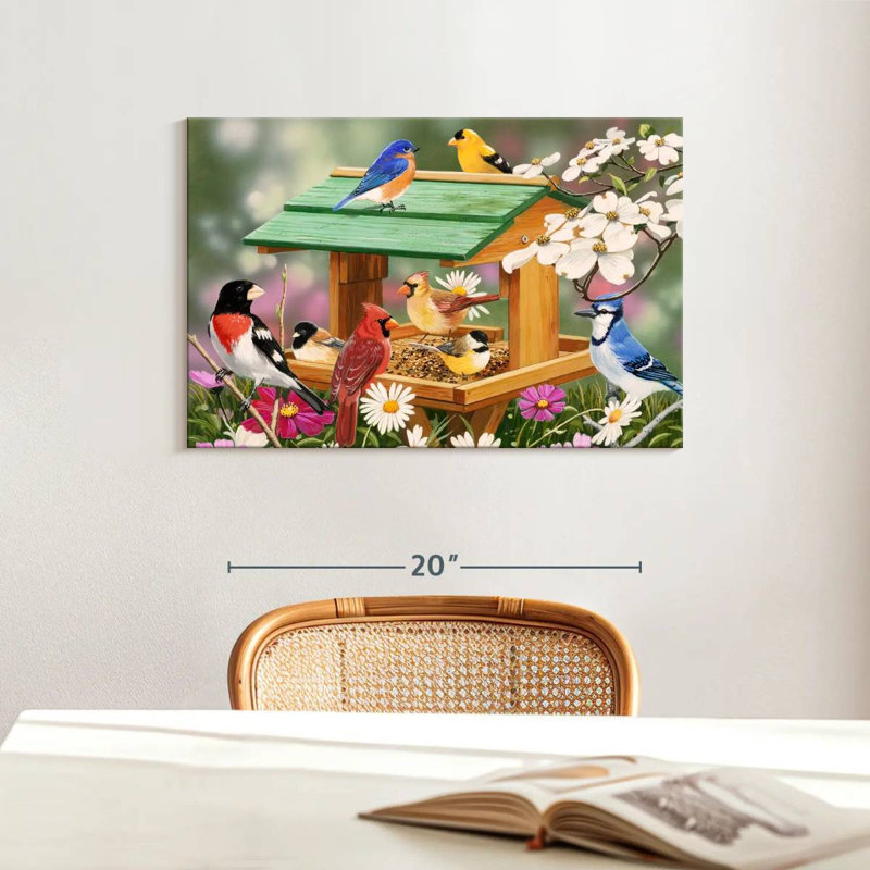 Crowle Backyard Birds Spring Feast, 16" H x 24" W