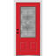 Grace Painted Both Sides The Same 3/4 Lite 2-Panel Fibreglass Prehung Front Entry Door on 6-9/16" Frame-903546285-903546284