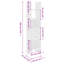 Doristine 180cm H x 40cm W Standard Bookcase-675611158