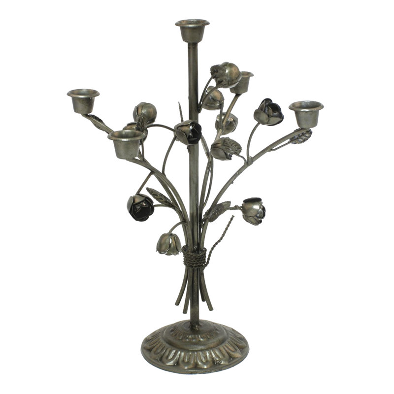 Energicus Metal Candlestick with Candle Included
