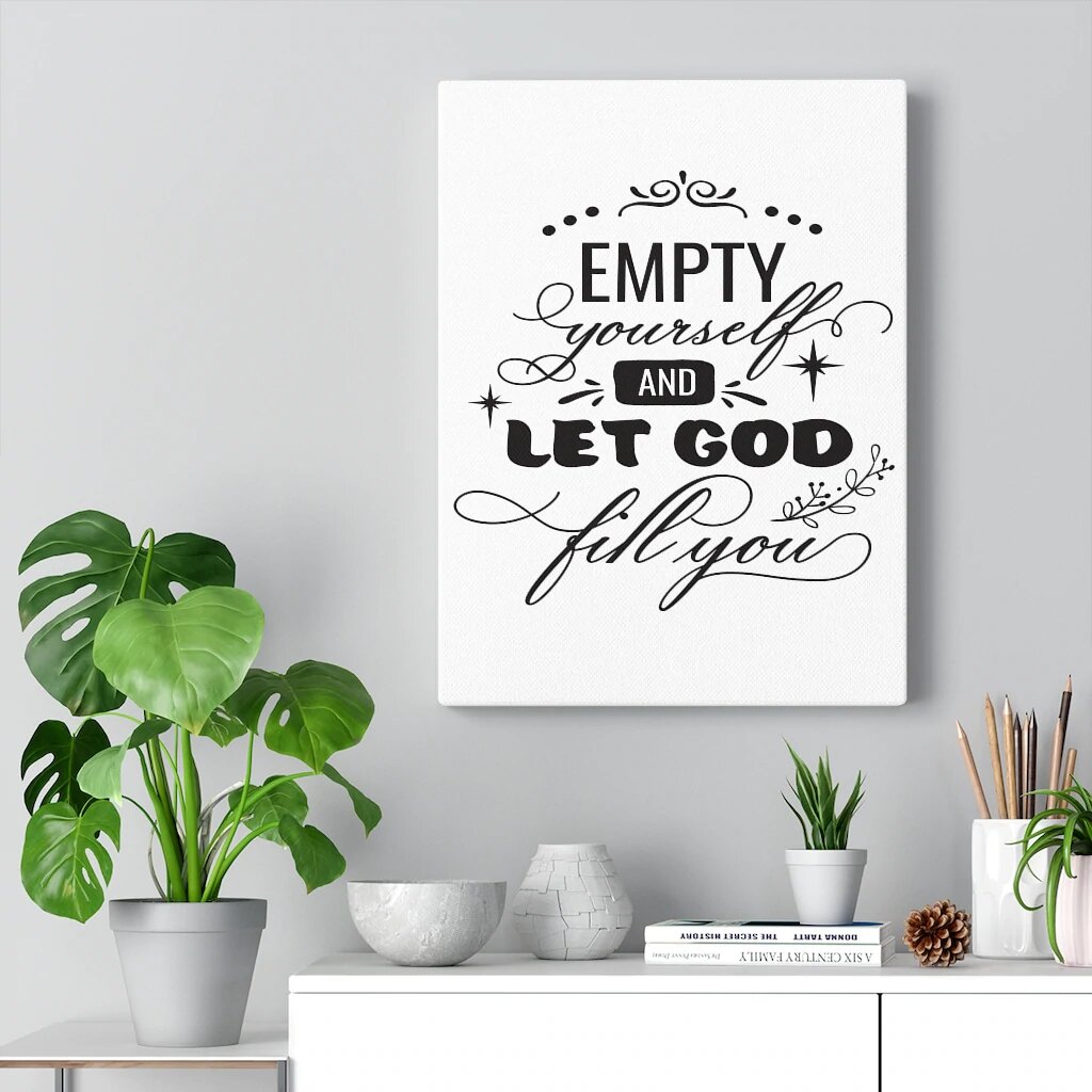 Trinx Let God Fill Christian Wall Art Print Ready to Hang | Wayfair