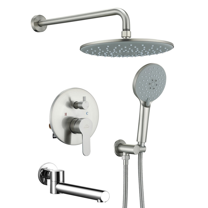 All-In-One Kit with Rough in-Valve, Brushed Nickel