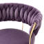 Chaises de salle à manger élégantes 2 pièces avec pieds en métal doré Denroy-413580341