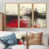 Toile avec cadre flottant or