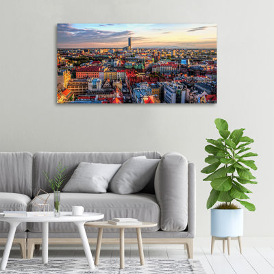 Panorama Of Wroclaw - No Frame Print on Canvas