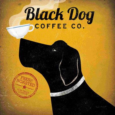 «Black Dog Coffee Co» par Ryan Fowler - impression sur toile tendue