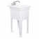 UTILITYSINKS Plastic 18” Freestanding Utility Tub Sink with Swing Faucet, White